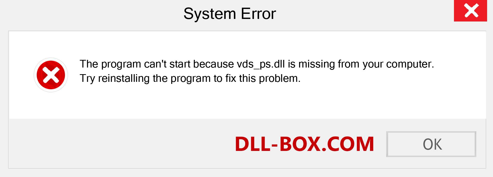  vds_ps.dll file is missing?. Download for Windows 7, 8, 10 - Fix  vds_ps dll Missing Error on Windows, photos, images